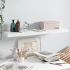 vidaXL 323754 Floating Wall Shelf High Gloss White 90x23,5x3,8 cm MDF
