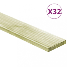 vidaXL 32 db impregnált tömör fenyőfa padlódeszka 4,64 m² 1 m járólap