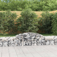 vidaXL 3 db íves horganyzott vas gabion kosár 300x50x40/60 cm kerti tárolás