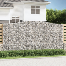 vidaXL 3 db íves horganyzott vas gabion kosár 400x50x200/220 cm kerti tárolás
