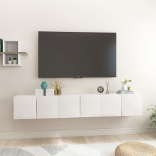 vidaXL 3 db magasfényű fehér függő TV-szekrény 60 x 30 x 30 cm bútor