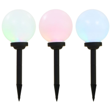 vidaXL 3 db napelemes kültéri LED gömblámpa, 20 cm RGB kültéri világítás