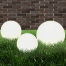 vidaXL 3 db-os LED gömblámpa-szett 20 / 30 / 40 cm PMMA világítás