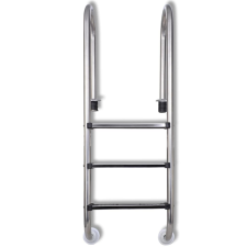 vidaXL 3-fokos 304 rozsdamentes acél medencelétra 120 cm (90502) medence kiegészítő