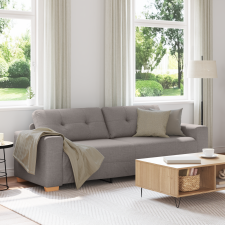 vidaXL 3 fős kanapé taupe 180 cm szövet bútor