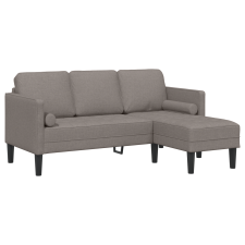 vidaXL 3-Fős Sarokkanapé Bézs 160 cm Szövet (42001918) bútor