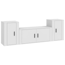vidaXL 3 részes fehér szerelt fa TV-szekrényszett (3188510) bútor
