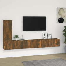 vidaXL 3 részes füstös tölgy színű szerelt fa TV-szekrényszett bútor