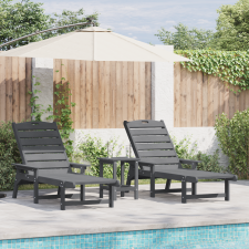 vidaXL 3 részes kerti lounge szett világosszürke HDPE kerti bútor