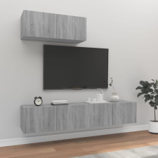 vidaXL 3-részes szürke sonoma színű szerelt fa TV-szekrényszett bútor