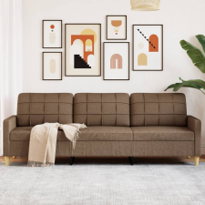 vidaXL 3 személyes barna szövetkanapé 210 cm bútor