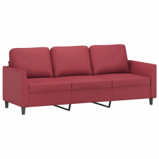 vidaXL 3 személyes bordó műbőr kanapé 180 cm (359341) bútor