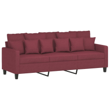 vidaXL 3 személyes bordó szövet kanapé 180 cm (359281) bútor