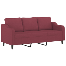 vidaXL 3 személyes bordó szövet kanapé 180 cm (359373) bútor