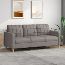 vidaXL 3 személyes fekete szövetkanapé 180 cm bútor
