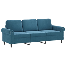 vidaXL 3 személyes kék bársony kanapé 180 cm (359548) bútor