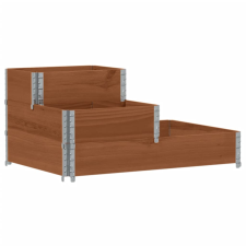 vidaXL 3 szintes barna tömör fenyőfa magaságyás 120 x 80 cm (4010316) kerti tárolás