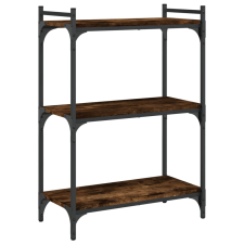vidaXL 3 szintes füstölt tölgyszínű szerelt fa könyvespolc 60x30x86 cm (837649) bútor