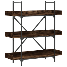 vidaXL 3-szintes füstös tölgy szerelt fa könyvespolc 100x33x108,5 cm (837689) bútor