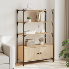 vidaXL 3 szintes sonoma tölgy szerelt fa könyvespolc 70x30x109,5 cm bútor