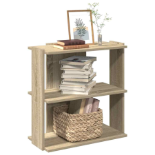 vidaXL 3 szintes sonoma tölgy színű szerelt fa könyvespolc 60x30x60 cm bútor