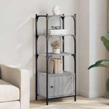 vidaXL 3 szintes szürke sonoma szerelt fa könyvespolc 41x30x109,5 cm bútor