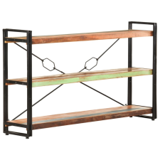 vidaXL 3 szintes tömör újrahasznosított fa könyvespolc 140x30x80 cm bútor