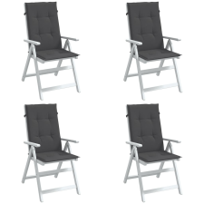 vidaXL 4 db antracit szövet magas háttámlájú székpárna 120x50x4 cm kerti bútor