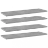 vidaXL 4 db betonszürke forgácslap könyvespolc 60 x 20 x 1,5 cm