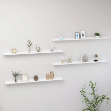 vidaXL 4 db fehér fali polc 115 x 9 x 3 cm bútor