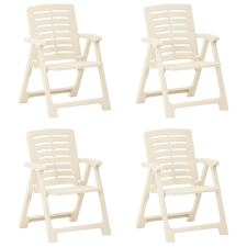vidaXL 4 db fehér műanyag kerti szék kerti bútor