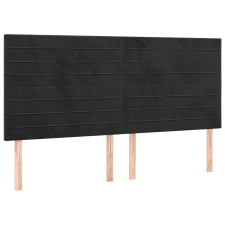 vidaXL 4 db fekete bársony fejtámla 100x5x78/88 cm (3116540) ágy és ágykellék