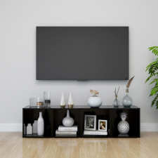 vidaXL 4 db fekete forgácslap TV-szekrény 37 x 35 x 37 cm bútor