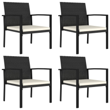 vidaXL 4 db fekete polyrattan kerti étkezőszék (315111) kerti bútor
