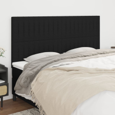 vidaXL 4 db fekete szövet fejtámla 80 x 5 x 78/88 cm ágy és ágykellék