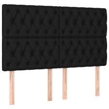 vidaXL 4 db fekete szövet fejtámla 80x7x78/88 cm (3116676) ágy és ágykellék