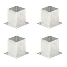 vidaXL 4 db horganyzott fém oszloprögzítő 121 mm építőanyag