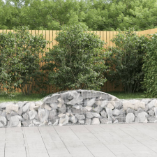 vidaXL 4 db íves horganyzott vas gabion kosár 300x30x40/60 cm bútor