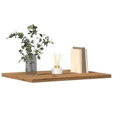 vidaXL 4 db kézműves tölgy színű szerelt fa könyvespolc 40x30x1,5 cm bútor