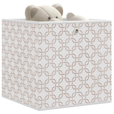vidaXL 4 db krém nem szőtt szövet összecsukható tárolódoboz 32x32x32cm bútor