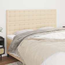 vidaXL 4 db krémszínű szövet fejtámla 100x5x78/88 cm ágy és ágykellék