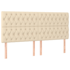 vidaXL 4 db krémszínű szövet fejtámla 90x7x78/88 cm (3116687) ágy és ágykellék