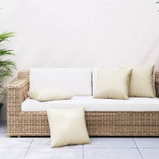 vidaXL 4 db krémszínű szövet kanapépárna 50 x 50 cm lakástextília
