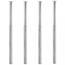 vidaXL 4 db krómszínű teleszkópos asztalláb 710 mm - 1100 mm kerti bútor
