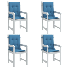 vidaXL 4 db melange kék szövet alacsony háttámlás székpárna 100x50x4cm lakástextília