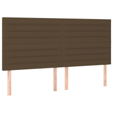 vidaXL 4 db sötétbarna szövet fejtámla 100x5x78/88 cm (3116497) ágy és ágykellék