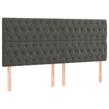 vidaXL 4 db sötétszürke bársony fejtámla 100x7x78/88 cm (3116735) ágy és ágykellék