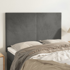 vidaXL 4 db sötétszürke bársony fejtámla 72 x 5 x 78/88 cm ágy és ágykellék