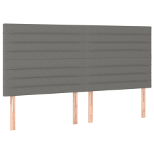 vidaXL 4 db sötétszürke szövet fejtámla 100x5x78/88 cm (3116495) ágy és ágykellék