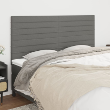 vidaXL 4 db sötétszürke szövet fejtámla 90x5x78/88 cm ágy és ágykellék